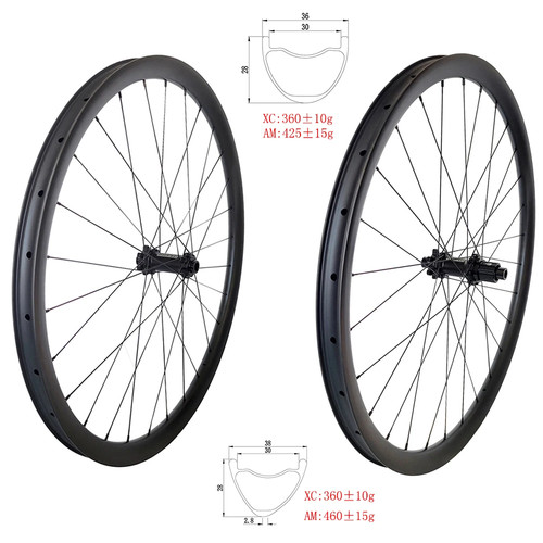 Set ruote bici 29er 36mm/38mm
