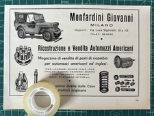 Rara Pubblicità Vendita Automezzi Americani MONFARDINI-Milano del 1952