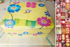 SCATOLA COLAZIONE IN FESTA MULINO BIANCO Vintage, in latta. Misure cm 23 x 22