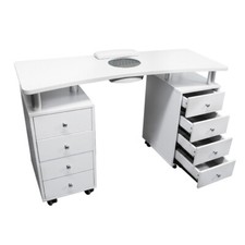 Tavolo da manicure con aspiratore 50wat più poggiamani incluso prese laterale 