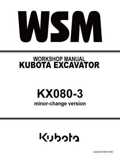 Kubota 080 workshop - kubota,