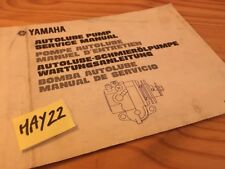 Yamaha Pompe autolube manuel