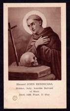 BEATO GIOVANNI BENINCASA - CON RELIQUIA - mm. 68 X 114