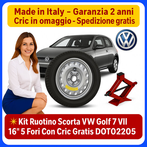 Kit ruotino scorta golf - vw,