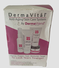 DermaVital 4 Step Skin Care Anti-Aging sigillato in fabbrica DermaWand nuovo scatola aperta