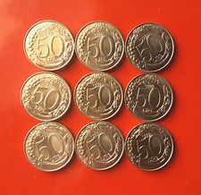 LOTTO DI 9 MONETE DA 50 LIRE