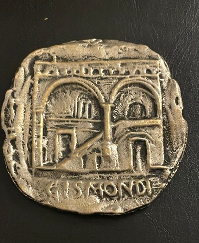 Medaglia bronzo fuso - fuso, incisa