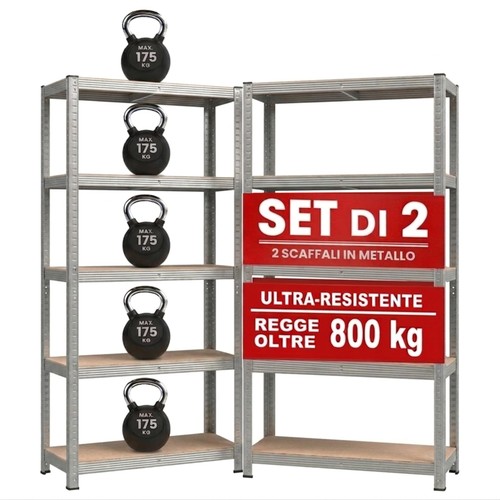 Set scaffali in metallo - 2,