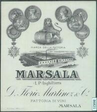 86821 - ITALY - Vintage BOTTLE wine LABEL:   Marsala