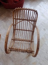 Sedia A Dondolo In Canna Per
