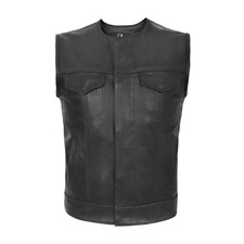 Gilet Moto Tagliato Con Pelle