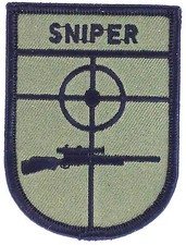 Toppe Toppa PATCH MILITARE MILITARI SNIPER  AIRSOFT SOFTAIR SOFT AIR