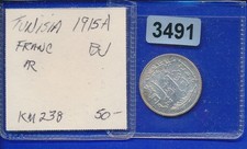 TUNISIA -1  FRANCS - 1915 -