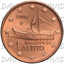 GRECIA 2002 - 1 CENTESIMO  DI EURO 2002 - FIOR DI CONIO