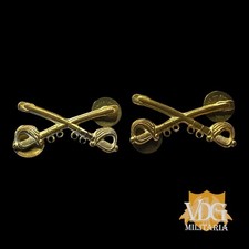 WW2 WWII US Army Ufficiale Cavalleria Ramo Insegne Bavero Set Spille Cav #Y0815