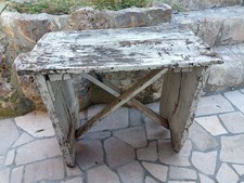Sgabello antico legno Puglia