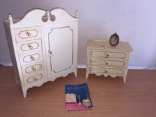 Galletti Cicogna Mobili Plastica ARMADIO e COMO CAMERA LETTO per Bambole Vintage