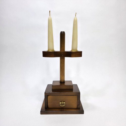 Portacandele vintage legno - vintage,