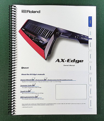 Roland edge owner - roland, owner's