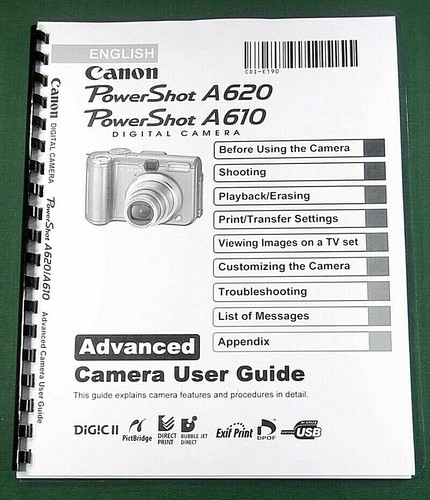 Canon powershot a620 manuale - powershot,