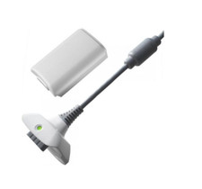 Play & Charge pour Xbox 360 - Batterie 3600 mAh + câble chargeur 1 mètre - Blanc