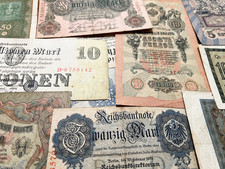 Set antico cartamoneta cartamoneta 100+ anni 2 banconote casuali reliquia valuta contanti
