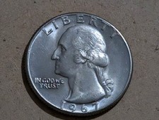 MONETA QUARTO DI DOLLARO 1967