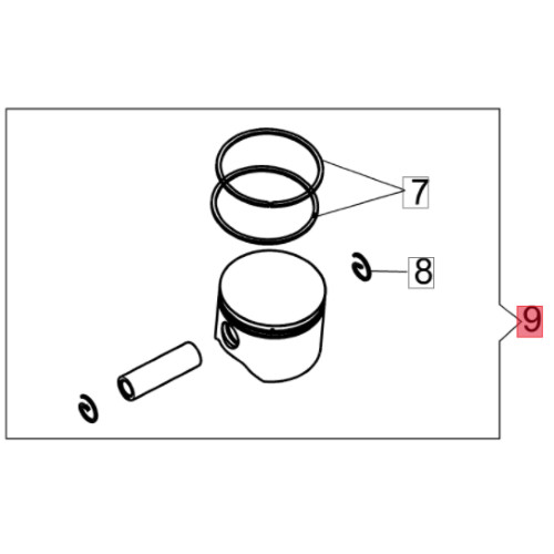 Efco kit pistone - kit, e