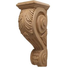 Coppia di antichi mensole ecclesiastiche di cherubino intagliati a mano