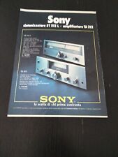 1979 SONY SINTONIZZATORE ST 212 L AMPLIFICATORE TA 212 STEREO  PUB VINTAGE AD