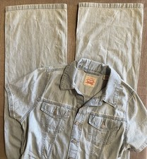 Tuta Levi Levi's donna L blu chiaro denim manica corta utility usata in ottime condizioni