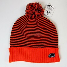 Truckfit mens 100% authentic orange stripes Beanie skully embroidered one size