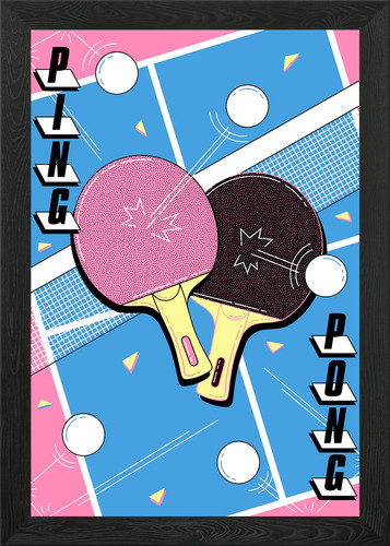Poster retrò ping - , con