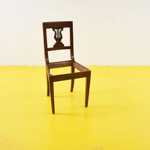 Sedia vintage con schienale - sedia,
