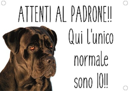Targa cartello attenti cane - al,