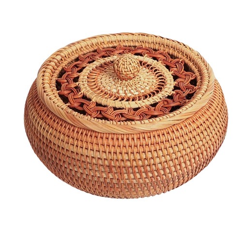 Cestino rattan intrecciato - rattan,