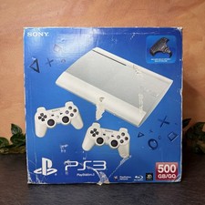 Console Sony Playstation 3 Super Slim Bianca ⚪️ 500GB PS3 con Tastiera Wireless
