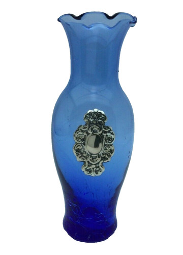 Vaso vetro craquelé soffiato - vetro,