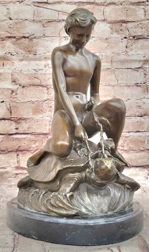 Bronzo scultura nude - scultura, ragazzo
