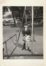 B3 - Foto Photo Fotografia Anni 80 - Coppia Bambini Parco Giochi