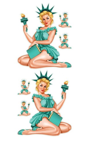 Set adesivi vintage liberty - vintage,