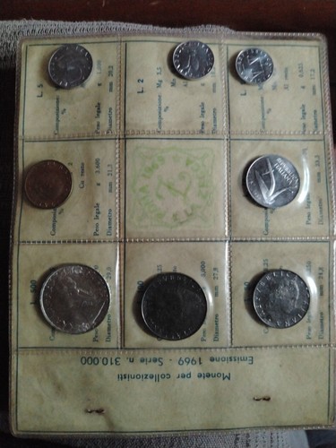 Italia 1969 serie monete - italia,