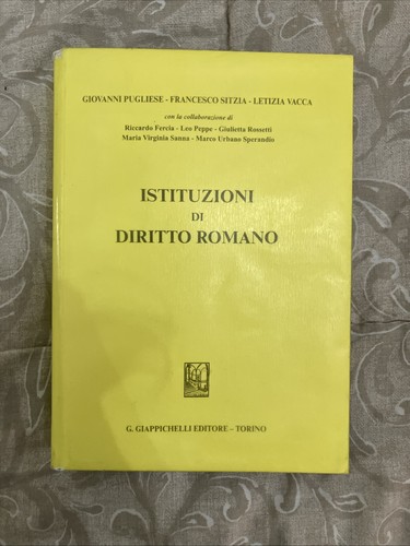 Istituzioni diritto romano - di,