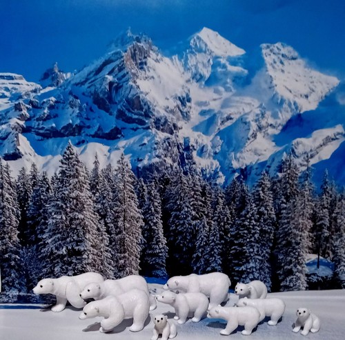 Dieci figurine orso polare - figurine,