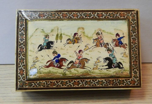Scatola legno intarsiato - legno,