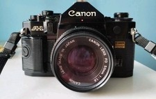 Reflex Analogica Canon A-1 con Obiettivo Canon 50 mm. FD 1.8