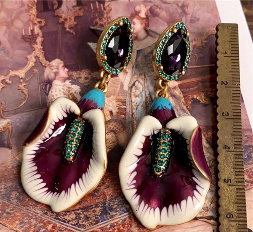 Orecchini vintage smaltati - vintage,