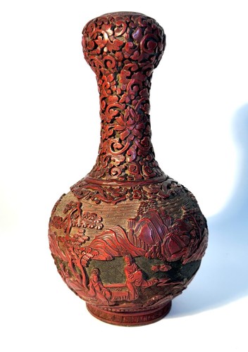Cina vaso lacca cinabro - cina,
