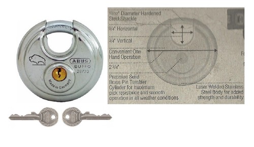 Lucchetto rotondo abus 70 - lucchetto,