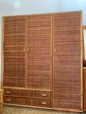 camera da letto in vimini completa